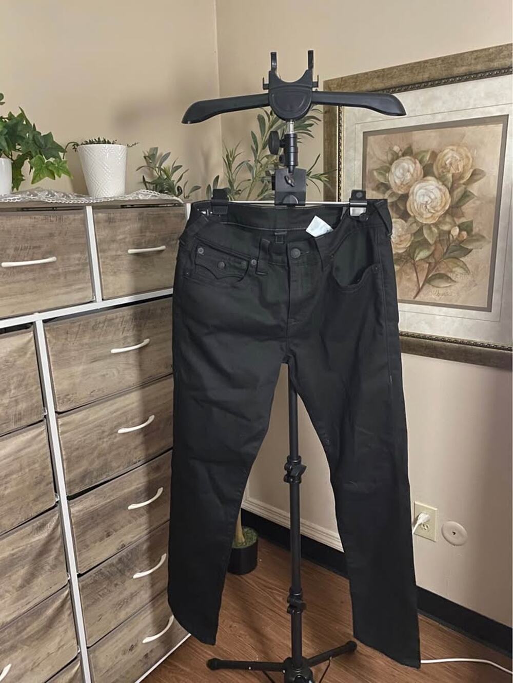 True Religion Men’s Black Jeans – Size 34x31 – Classic Straight Fit